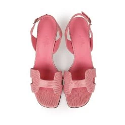 Hermès Hermes Eternite 80 Sandal Rose Jaipur Lizard Palladium Hardware 37 EU -Online Bag Store H SNDL 230728 2 RT 06