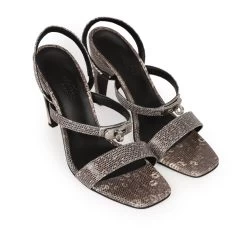 Hermès Hermes Glamour 95 Sandals Ombre Lizard Palladium Hardware 38 EU -Online Bag Store H SNDL 230728 3 MM 03