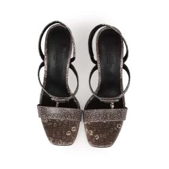 Hermès Hermes Glamour 95 Sandals Ombre Lizard Palladium Hardware 38 EU -Online Bag Store H SNDL 230728 3 MM 07