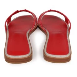 Hermès Hermes Oran Sandals Prunoir Rouge Canvas 38.5 -Online Bag Store H SNDL 230828 1 MM 06
