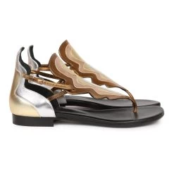 Hermès Hermes Garden Sandals Metallic Palladium Hardware 37 -Online Bag Store H SNDL 230828 1 RT 04