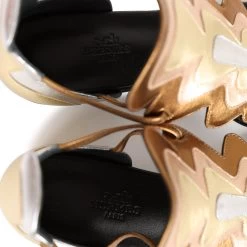 Hermès Hermes Garden Sandals Metallic Palladium Hardware 37 -Online Bag Store H SNDL 230828 1 RT 08