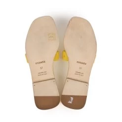 Hermès Hermes Oran Sandals Jaune Curcuma Ostrich 37 -Online Bag Store H SNDL 230828 10 RT 09