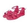 Hermès Hermes Santorini Sandals Rose Flash Lizard Palladium Hardware 37 -Online Bag Store H SNDL 230828 4 RT 02