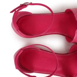 Hermès Hermes Santorini Sandals Rose Flash Lizard Palladium Hardware 37 18 Hermès Hermes Santorini Sandals Rose Flash Lizard Palladium Hardware 37 -Online Bag Store H SNDL 230828 4 RT 08