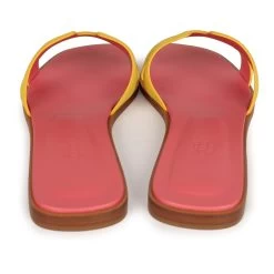 Hermès Hermes Oran Sandal Jaune Sable And Rose Azalee Suede Goatskin 38.5 EU 16 Hermès Hermes Oran Sandal Jaune Sable And Rose Azalee Suede Goatskin 38.5 EU -Online Bag Store H SNDL 230926 4 EZ 06