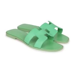 Hermès Hermes Oran Sandal Vert Promme Epsom 39 EU -Online Bag Store H SNDL 230926 5 02