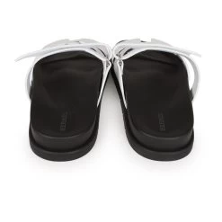 Hermès Hermes Chypre Sandals White Calfskin Palladium Hardware 39 EU -Online Bag Store H SNDL 231002 1 HD 06