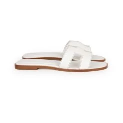 Hermès Hermes Oran Sandals White Box Calfskin 39 EU -Online Bag Store H SNDL 231005 1 04