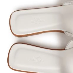 Hermès Hermes Oran Sandals White Box Calfskin 39 EU -Online Bag Store H SNDL 231005 1 08