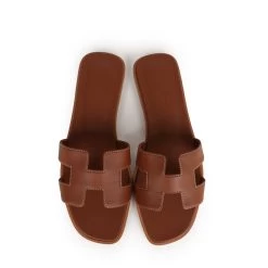 Hermès Hermes Oran Sandals Gold Box Calfskin 37.5 EU -Online Bag Store H SNDL 231005 3 07