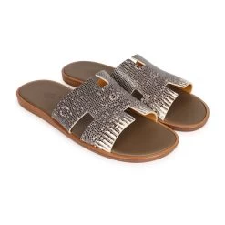 Hermès Hermes Mens Izmir Sandals Ombre Lizard 44 EU -Online Bag Store H SNDL 231016 1 RB 03