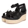 Hermès Hermes Doll 60 Espadrille Sandals Black Calfskin Palladium Hardware 35 EU -Online Bag Store H SNDL 231030 1 OB 03