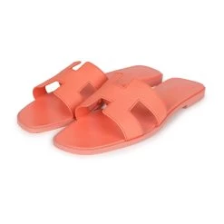 Hermès Hermes Oran Sandals Orange Joey Epsom 39.5 EU