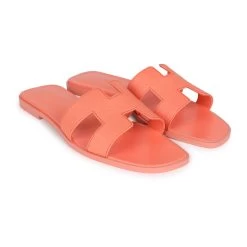 Hermès Hermes Oran Sandals Orange Joey Epsom 39.5 EU -Online Bag Store H SNDL 231107 1 03