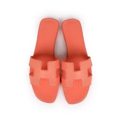 Hermès Hermes Oran Sandals Orange Joey Epsom 39.5 EU -Online Bag Store H SNDL 231107 1 07