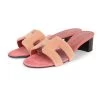 Hermès Hermes Oasis Sandals Rouge Blush Fur 38.5 -Online Bag Store H SNDL 231114 1 WL 02