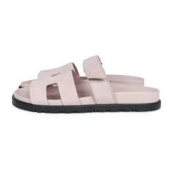 Hermès Hermes Chypre Sandals Rose Porcelaine Suede 37.5 EU -Online Bag Store H SNDL 231213 1 05