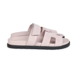 Hermès Hermes Chypre Sandals Rose Porcelaine Suede 37 EU -Online Bag Store H SNDL 231229 1 05