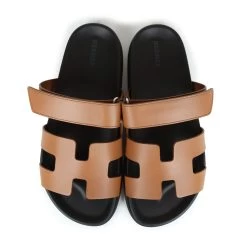 Hermès Hermes Chypre Techno Sandals Naturel Calfskin Palladium Hardware 39 EU -Online Bag Store H SNDL 240102 1 07