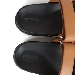 Hermès Hermes Chypre Techno Sandals Naturel Calfskin Palladium Hardware 39 EU -Online Bag Store H SNDL 240102 1 08
