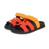Hermès Hermes Chypre Techno Sandal Sunset & Rouge Ecarlate Suede Palladium Hardware 37.5 EU -Online Bag Store H SNDL 240118 1 02