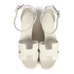 Hermès Hermes Doll 60 Espadrille Sandal White Calfskin -Online Bag Store H SNDL 240122 1 WWL 07