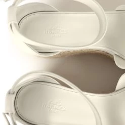 Hermès Hermes Doll 60 Espadrille Sandal White Calfskin -Online Bag Store H SNDL 240122 1 WWL 08
