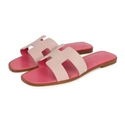 Hermès Hermes Oran Sandals Rose Porcelaine 40 EU