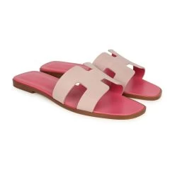 Hermès Hermes Oran Sandals Rose Porcelaine 40 EU -Online Bag Store H SNDL 240122 2 03