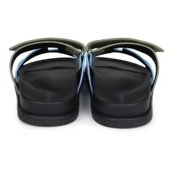 Hermès Hermes Chypre Techno Sandal Bleu Cameo/Vert Suede Palladium Hardware 37.5 EU -Online Bag Store H SNDL 240206 1 06