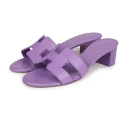 Hermès Hermes Oasis Sandals Violet Calfskin 36.5 EU