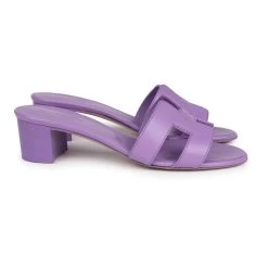 Hermès Hermes Oasis Sandals Violet Calfskin 36.5 EU -Online Bag Store H SNDL 240213 1 04