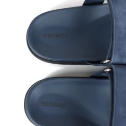 Hermès Hermes Chypre Techno Sandals Blue Celeste Suede 40.5 EU Palladium Hardware -Online Bag Store H SNDL 240220 1 08