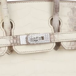 Hermès Hermes Birkin 25 Himalaya Niloticus Crocodile Diamond Encrusted Hardware -Online Bag Store HIMALAYANDIAMOND 07